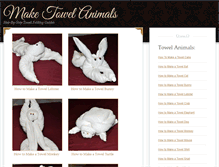 Tablet Screenshot of maketowelanimals.com